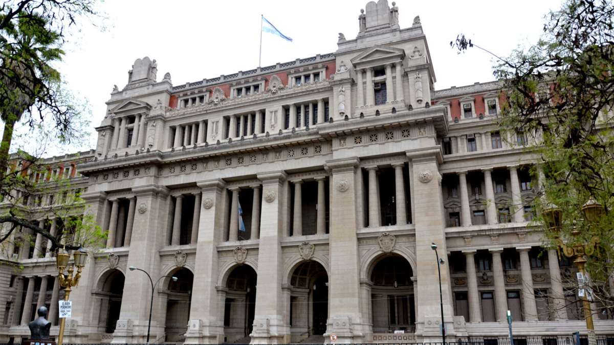 El edificio de la Corte Suprema de Justicia, ubicado en Buenos Aires.